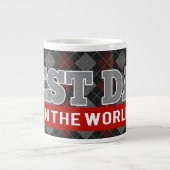 Der beste Vater in der Raute der Welt Gemustert Jumbo-Tasse (Vorderseite)