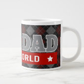 Der beste Vater in der Raute der Welt Gemustert Jumbo-Tasse (Rechts)