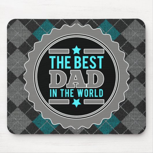 Der beste Vater in der Raute der Welt Gemustert Mousepad (Vorne)