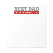 Der beste Vater in der Raute der Welt Gemustert Notizblock (Vorderseite)