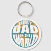 Der beste Vater in der Welt zum Vater der Erde Schlüsselanhänger (Rückseite)