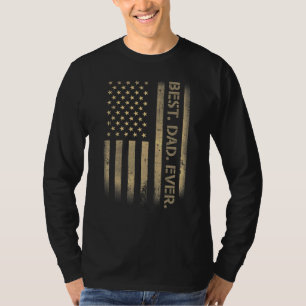 Der beste Vater je amerikanischer Grunge Flag Vate T-Shirt