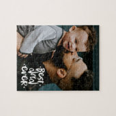 Der beste Vater je benutzerdefinierten Foto Vatert Puzzle (Horizontal)