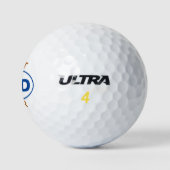 Der beste Vater je Classic Blue Gold Vathers Day Golfball (Logo)