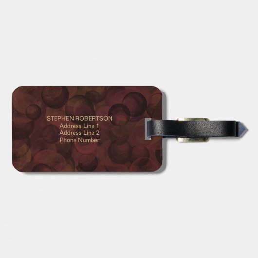 Der beste Vater je Kaffee Brown Einzigartigkeit Va Gepäckanhänger (Rückseite horizontal)