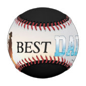 Der beste Vater je nach Foto Vatertag Baseball (Vorderseite)