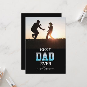 Der beste Vater je nach Foto Vatertag Einladung
