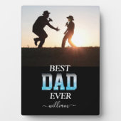 Der beste Vater je nach Foto Vatertag Fotoplatte (Vorderseite)