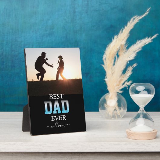 Der beste Vater je nach Foto Vatertag Fotoplatte (Seite)