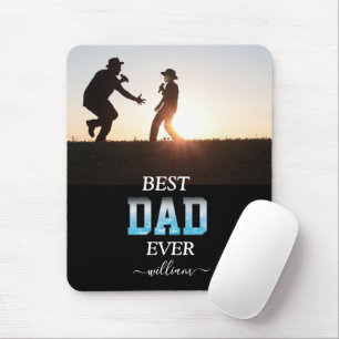 Der beste Vater je nach Foto Vatertag Mousepad