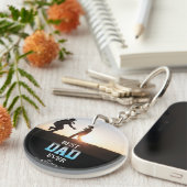 Der beste Vater je nach Foto Vatertag Schlüsselanhänger (Vorderseite rechts)