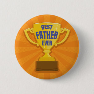 Der beste Vater je Retro Trophy Cup für Vater, Dad Button