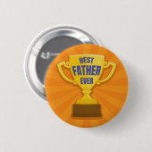 Der beste Vater je Retro Trophy Cup für Vater, Dad Button (Vorne & Hinten)