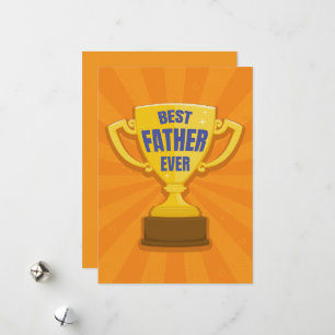 Der beste Vater je Retro Trophy Cup für Vater, Dad Feiertagskarte