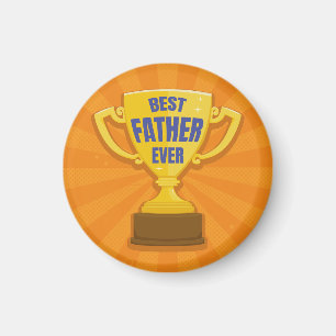 Der beste Vater je Retro Trophy Cup für Vater, Dad Magnet