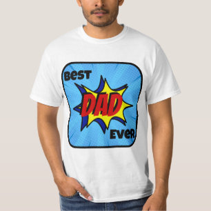 Der beste Vater je Superhero Vatertag T-Shirt