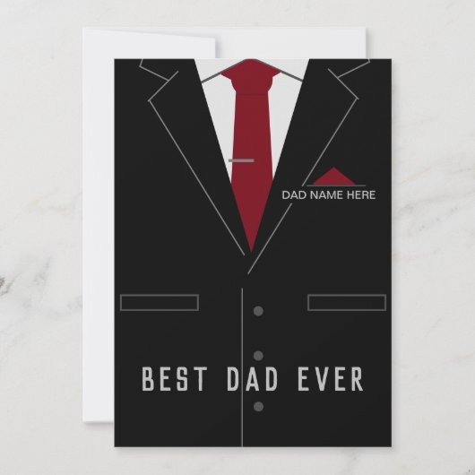 Der beste VATER je Vatertag, eigener Text / Name (Vorderseite)