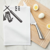 Der beste Vater je Vatertag Individuelle Name Geschirrtuch (Viertel Falte)