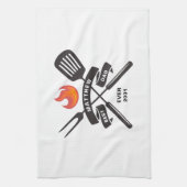 Der beste Vater je Vatertag Individuelle Name Geschirrtuch (Vertikal)