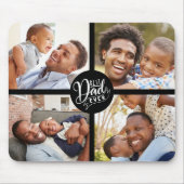 Der beste Vater je Vier-Foto-Maus-Pad Mousepad (Vorne)
