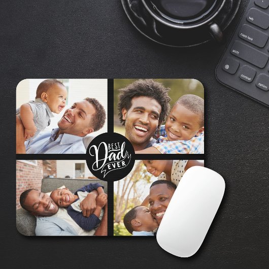 Der beste Vater je Vier-Foto-Maus-Pad Mousepad