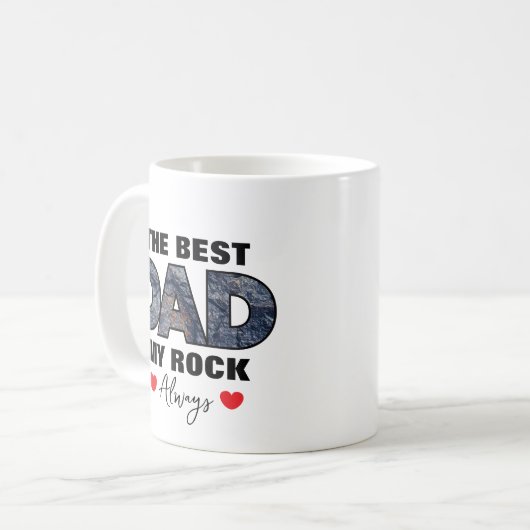 "Der beste Vater meiner Rock-Liebe immer" Grafik Kaffeetasse (Vorderseite Links)
