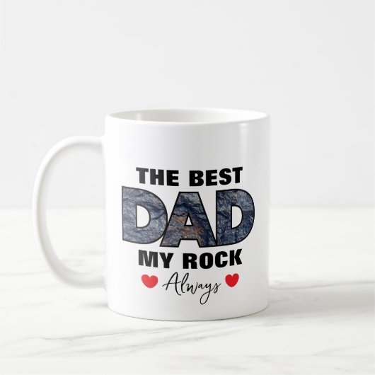 "Der beste Vater meiner Rock-Liebe immer" Grafik Kaffeetasse (Links)