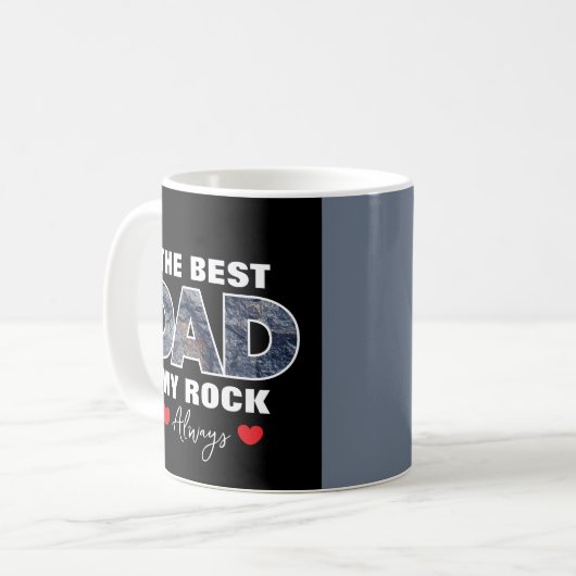 "Der beste Vater meiner Rock-Liebe immer" Grafik Kaffeetasse (Vorderseite Links)