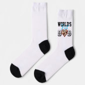 Der beste Vater mit Foto-Glas der Welt Socken (Linkes Detail)