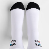 Der beste Vater mit Foto-Glas der Welt Socken (Oben)