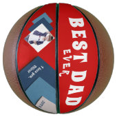 Der beste Vater Modernes geometrisches Foto Vatert Basketball (Vertikal)