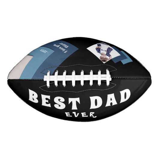 Der beste Vater Modernes geometrisches Foto Vatert Football (Vorderseite)