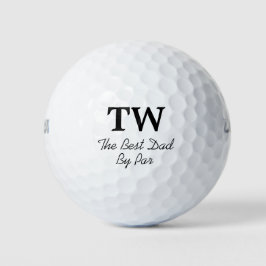 Der beste Vater nach Par Monogram Name Initials Golfball