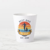 Der beste Vater nach Par Vathers Day Retro Golfspi Milchtasse (Vorderseite)