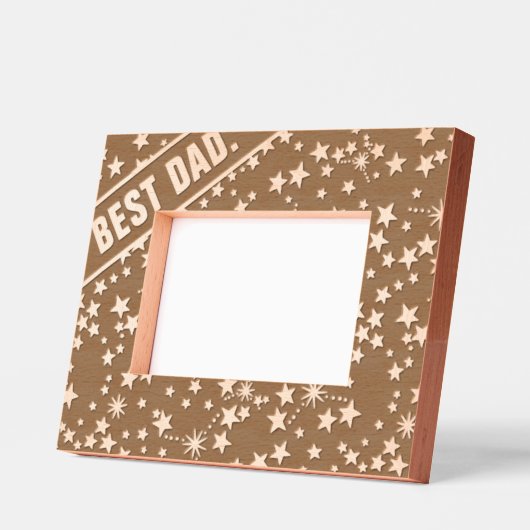 Der beste Vater Niedlich Star Cool Spaß Himmelfahr Geätzte Rahmen (Links)