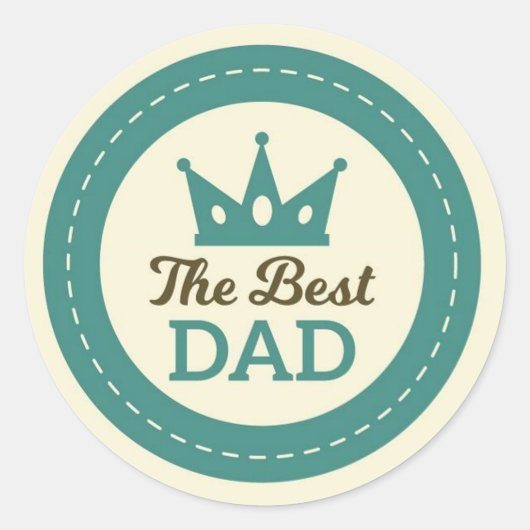 Der beste Vater Runder Aufkleber (Vorderseite)