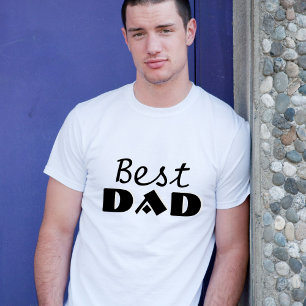 Der beste Vater Schwarzer Typografie Vatertag T-Shirt