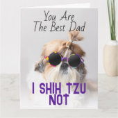 Der beste Vater Shih Tzu Nicht niedlich lustiger H Karte (Vorderseite)