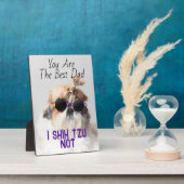 Der beste Vater Shih Tzu Nicht niedlich lustiges H Fotoplatte (Seite)