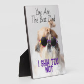 Der beste Vater Shih Tzu Nicht niedlich lustiges H Fotoplatte (Seite)