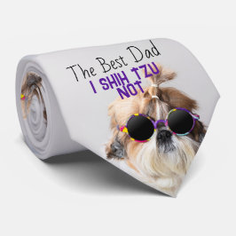 Der beste Vater Shih Tzu Nicht niedlich lustiges H Krawatte