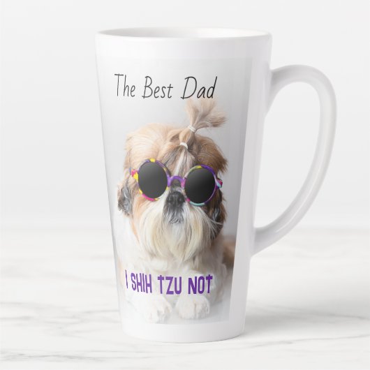 Der beste Vater Shih Tzu Nicht niedlich lustiges H Milchtasse (Rechts)