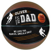 Der beste Vater Silhouette Pater Keepake Basketball (Vorderseite)