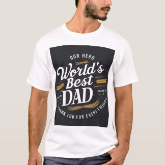 Der beste Vater-T - Shirt der Welt - unser Held | 