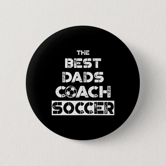 Der beste Väter trainiert Fußball' Coaching Vater Button (Vorderseite)