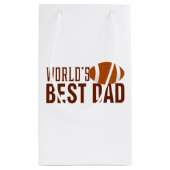 Der beste Vater Typografie Football der Welt | Ges Kleine Geschenktüte (Rückseite)