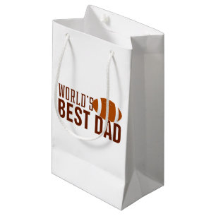 Der beste Vater Typografie Football der Welt Ges Kleine Geschenktüte