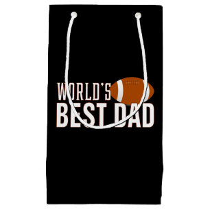 Der beste Vater Typografie Football der Welt Ges Kleine Geschenktüte