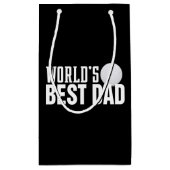 Der beste Vater Typografie Golf der Welt | Geschen Kleine Geschenktüte (Rückseite)