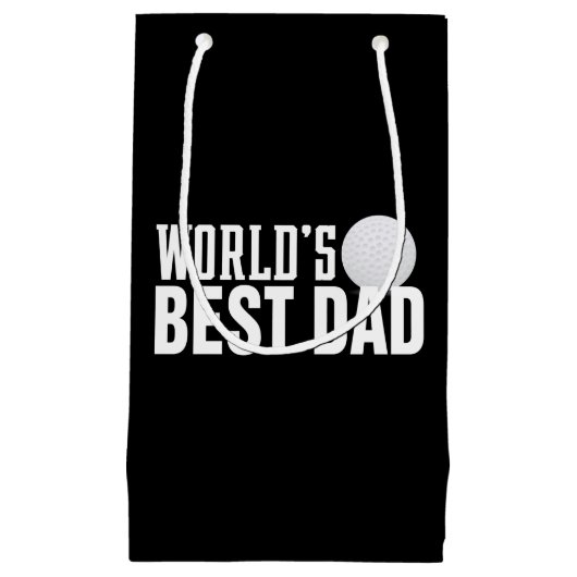 Der beste Vater Typografie Golf der Welt | Geschen Kleine Geschenktüte (Vorderseite)